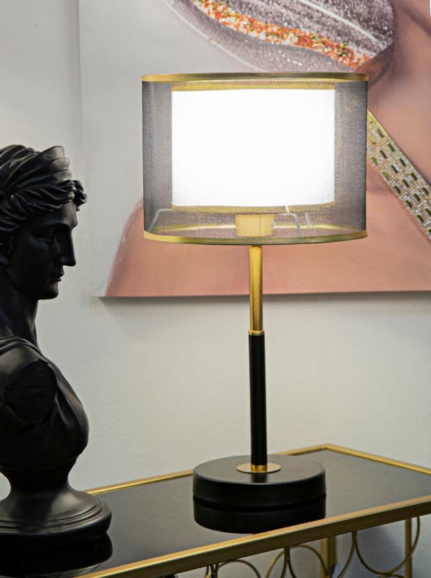 Tischlampe Levels Schwarz Gold 48 cm – Tischleuchte