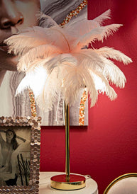 Tischlampe Palme Rosa Gold 55 cm – Tischleuchte