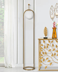 Stehlampe Gold Weiß 168 cm – Stehleuchte