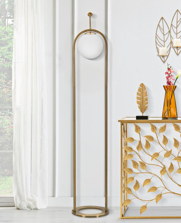 Stehlampe Gold Weiß 168 cm – Stehleuchte