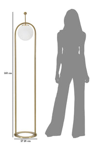 Stehlampe Gold Weiß 168 cm – Stehleuchte