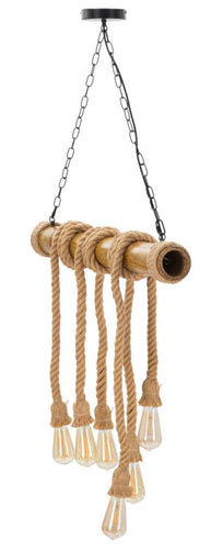 Pendelleuchte Bambus Braun 120 cm – Hängelampe
