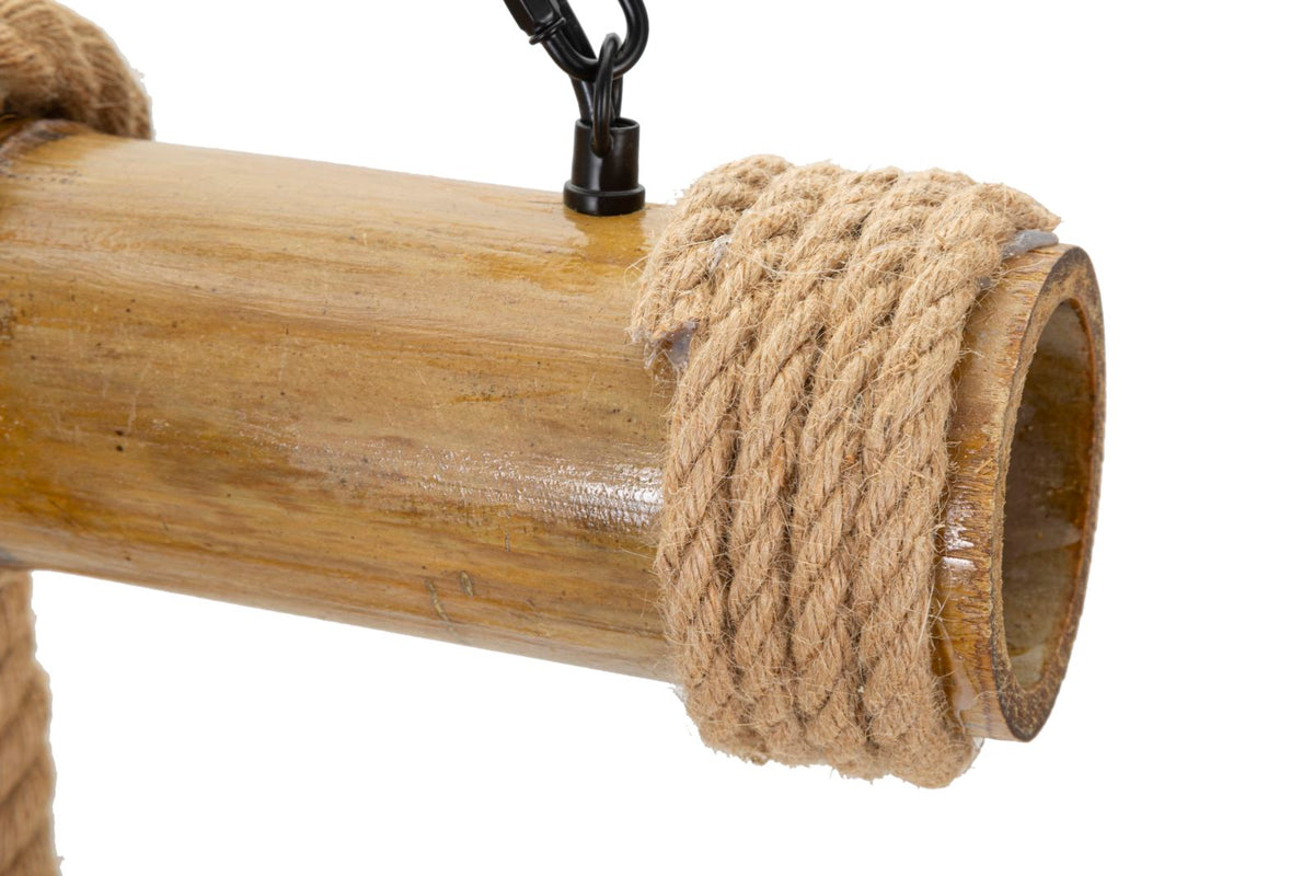 Pendelleuchte Bambus Braun 120 cm – Hängelampe