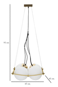 Deckenleuchte Japan Gold Weiß 20 cm – Deckenlampe
