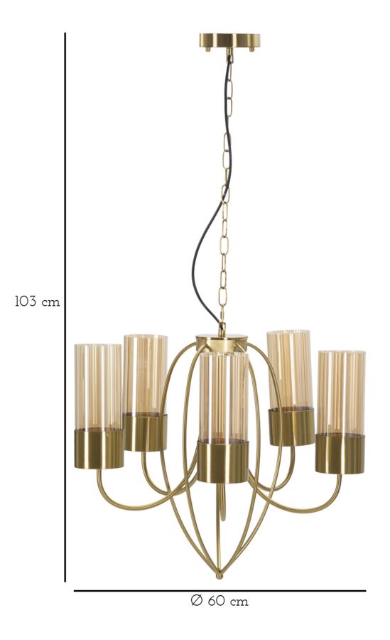 Kronleuchter Versailles Schwarz 103 cm B – Deckenleuchte