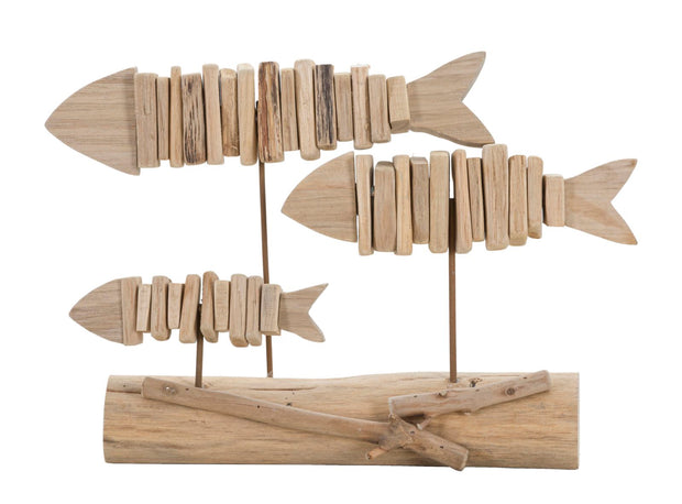 Maritime Deko Fisch Holz – Skulptur Deko