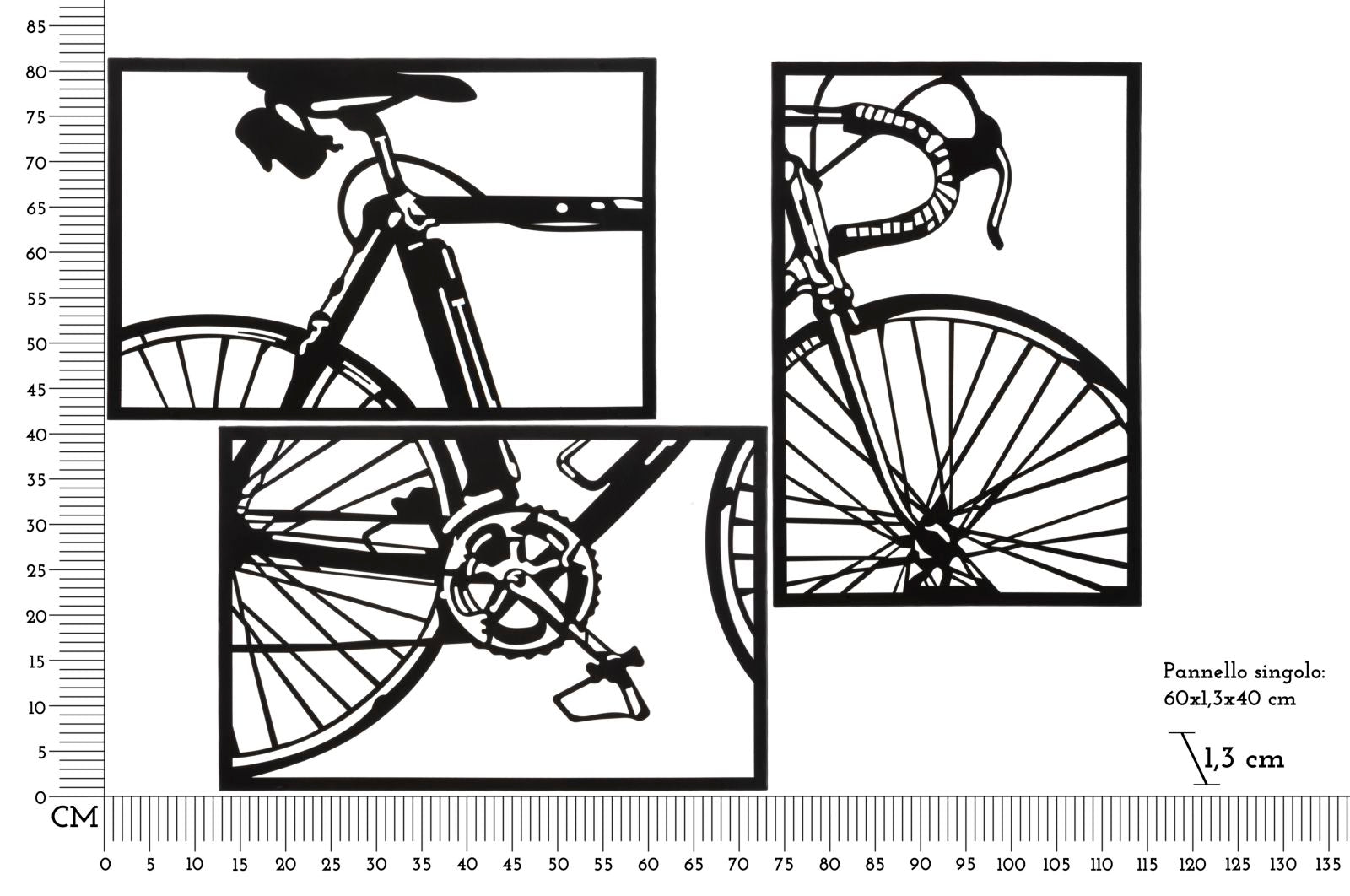 Wandpaneel Fahrrad Bunt – Wanddeko