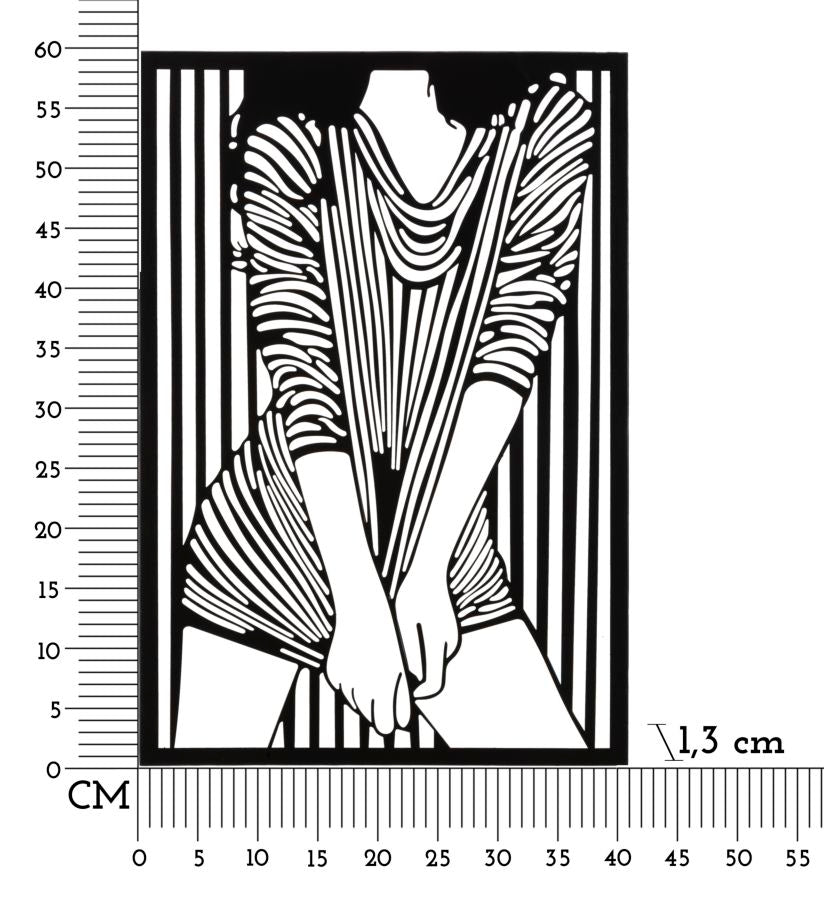 Wandpaneel Frau Schwarz – Wanddeko