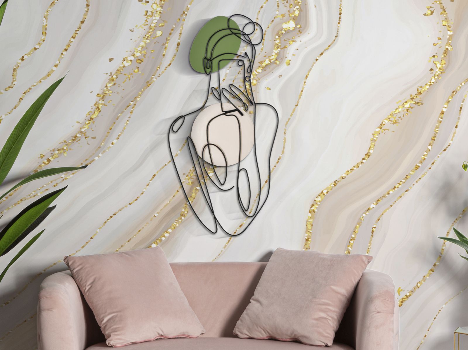 Wandpaneel Frau Bunt 40×80 cm – Wanddeko