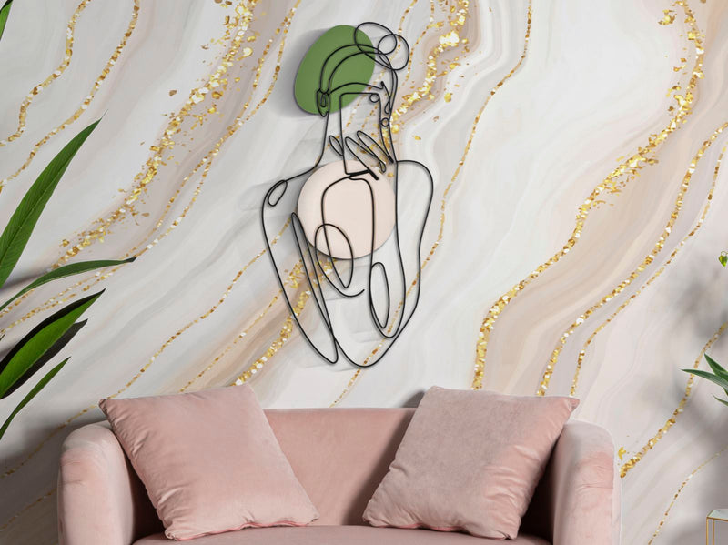Wandpaneel Frau Bunt 40×80 cm – Wanddeko