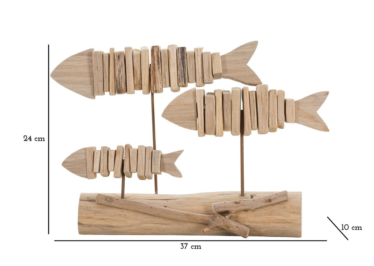 Maritime Deko Fisch Holz – Skulptur Deko