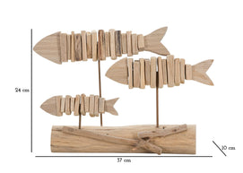Maritime Deko Fisch Holz – Skulptur Deko