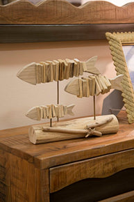 Maritime Deko Fisch Holz – Skulptur Deko