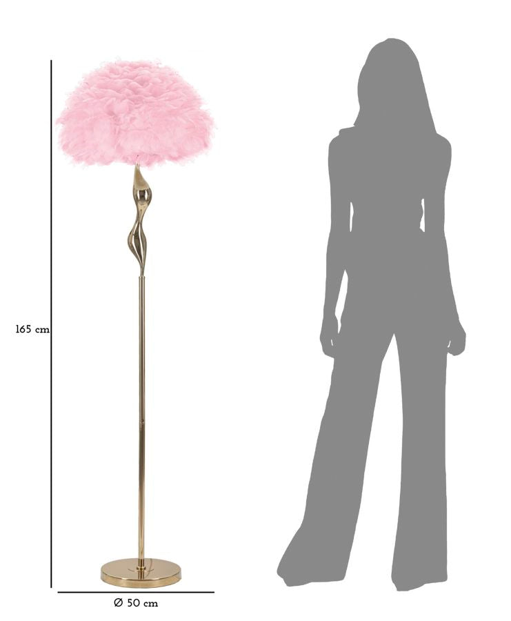 Stehlampe Slim Rosa 165 cm – Stehleuchte