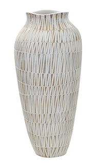 Blumenvase Stiky Gold Weiß 50 cm