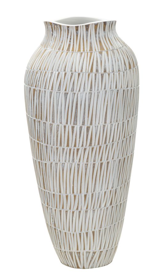Blumenvase Stiky Gold Weiß 50 cm