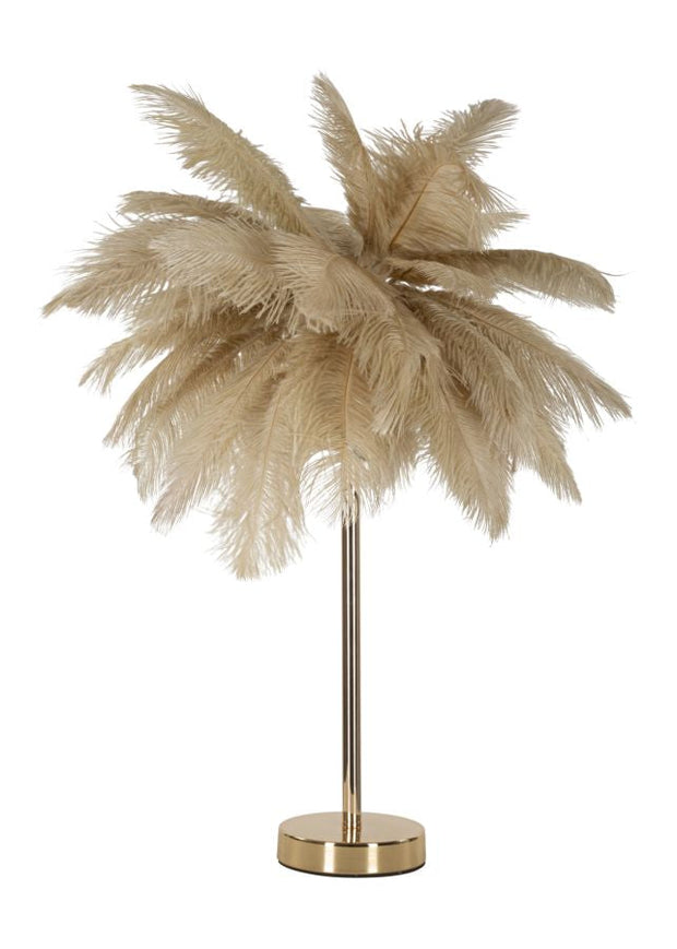 Tischlampe Palme Gold Camel 55 cm – Tischleuchte
