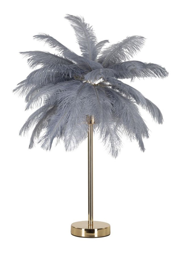 Tischlampe Palme Gold Grau 55 cm – Tischleuchte