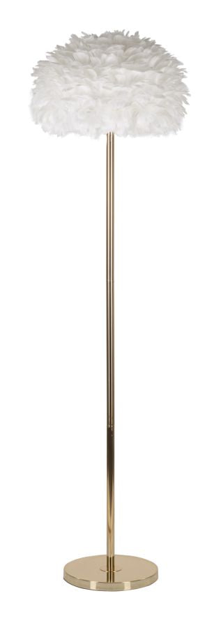 Stehlampe Feder Weiß Gold 170 cm – Stehleuchte