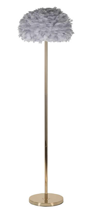 Stehlampe Feder Grau Gold 170 cm – Stehleuchte
