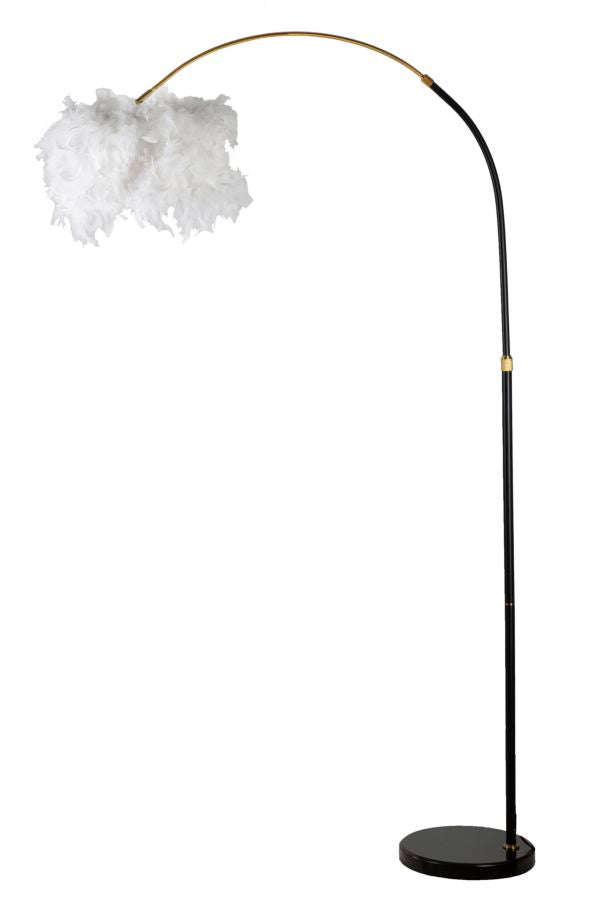 Stehlampe Arc Plur Weiß Schwarz 150 cm – Stehleuchte
