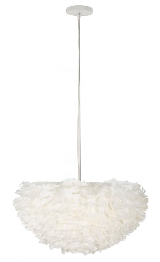 Deckenleuchte Feder Weiß 30 cm – Deckenlampe