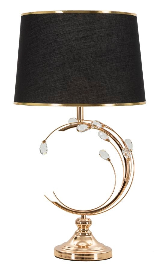 Tischlampe Bruxelles Schwarz Gold 65 cm – Tischleuchte