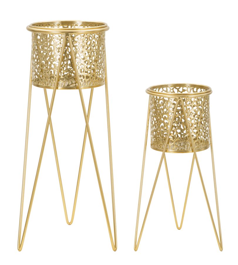 Blumenständer Glod Gold 2er Set – Pflanzenständer Deko