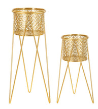 Blumenständer Nat Gold 2er Set – Pflanzenständer Deko