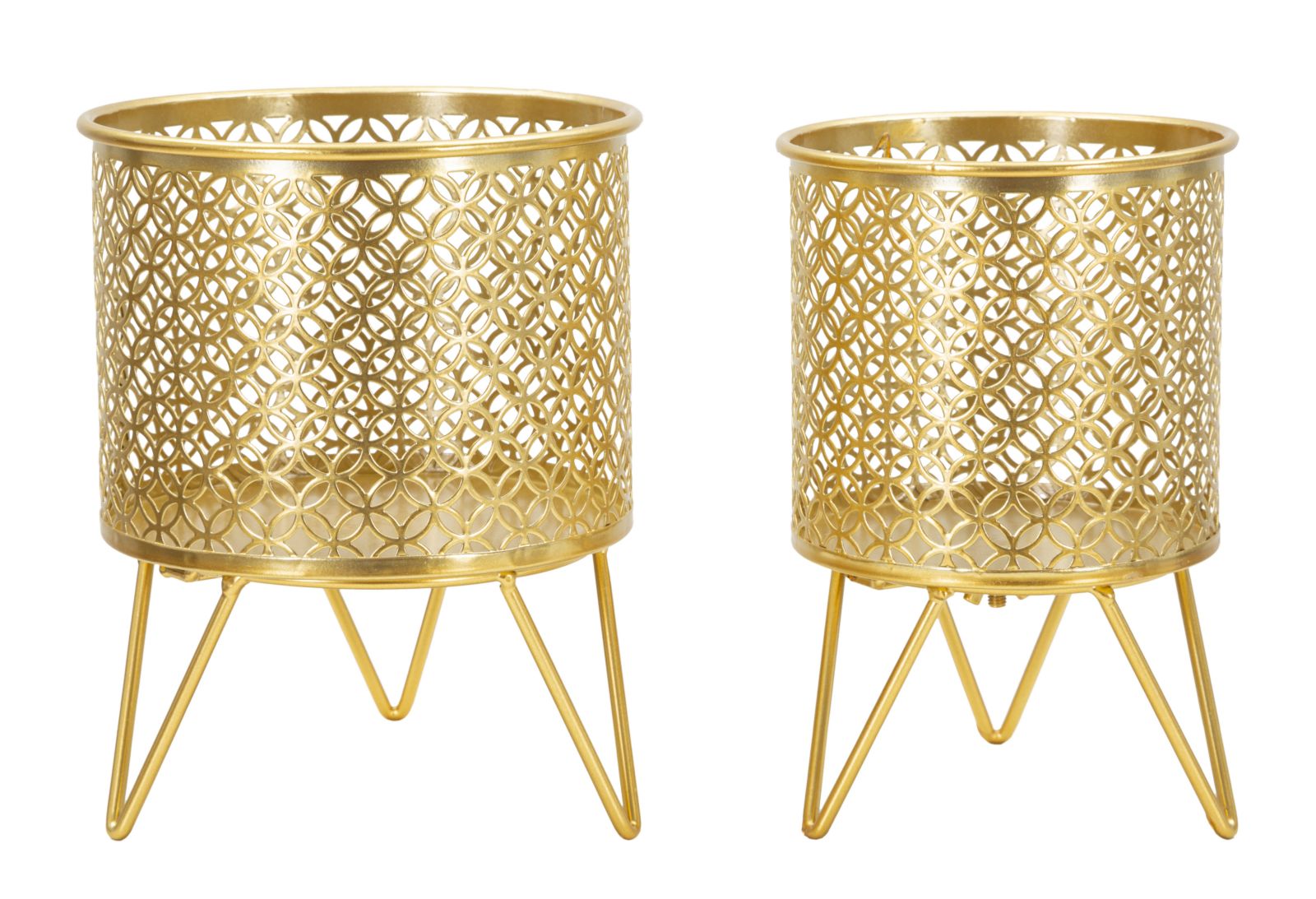 Blumenständer Ceci Gold 2er Set Klein – Pflanzenständer Deko