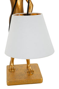 Tischlampe Hase Gold Weiß 47 cm – Tischleuchte