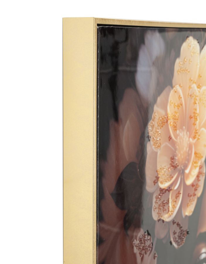 Wandbild Frau Blumen Zena – Gemälde mit Rahmen