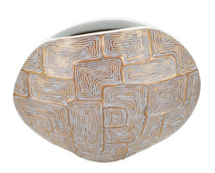 Blumenvase Eclips Gold Weiß 44,5 cm