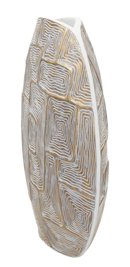 Blumenvase Eclips Gold Weiß 44,5 cm