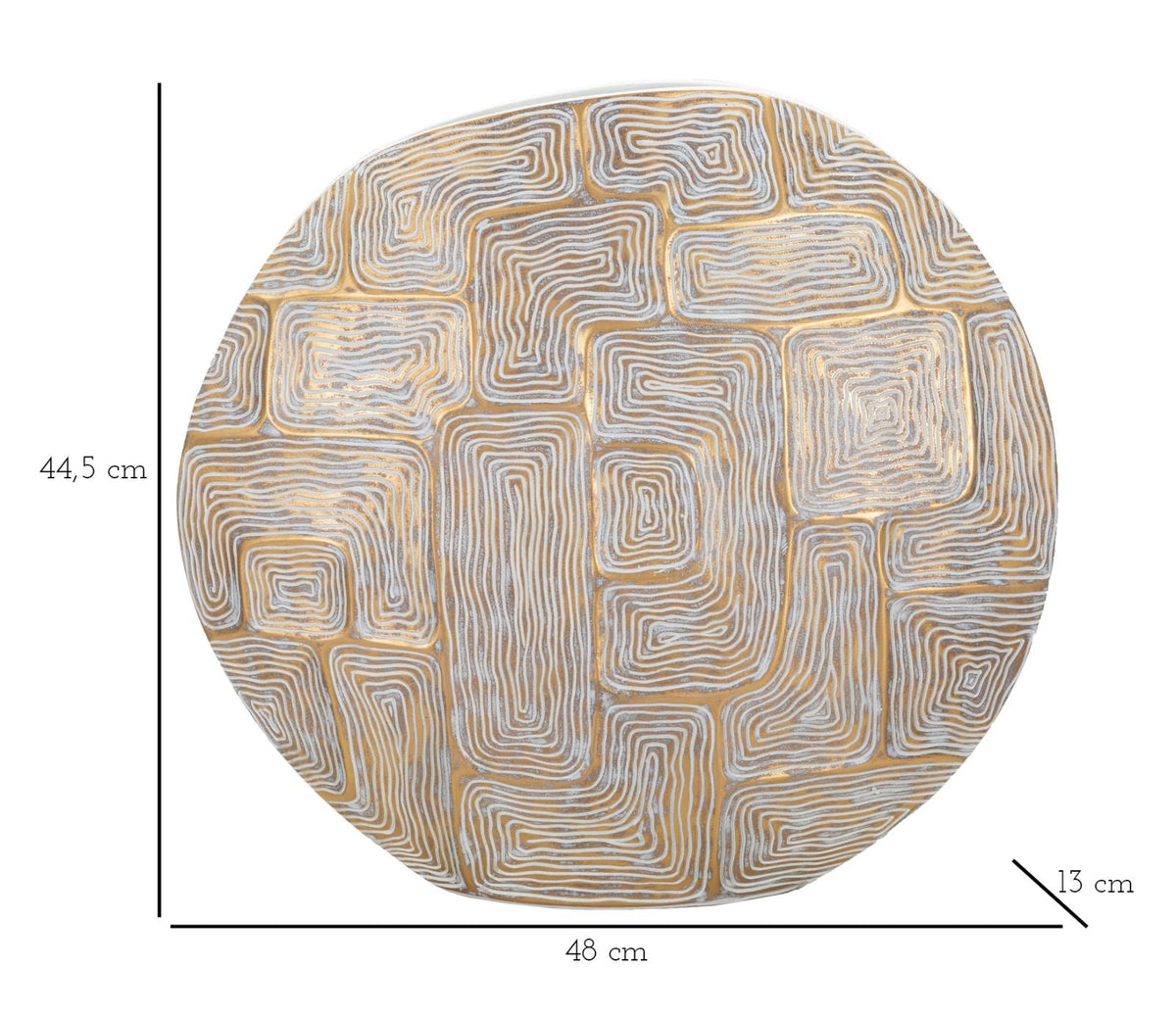 Blumenvase Eclips Gold Weiß 44,5 cm