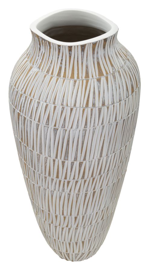Blumenvase Stiky Gold Weiß 50 cm