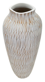 Blumenvase Stiky Gold Weiß 50 cm