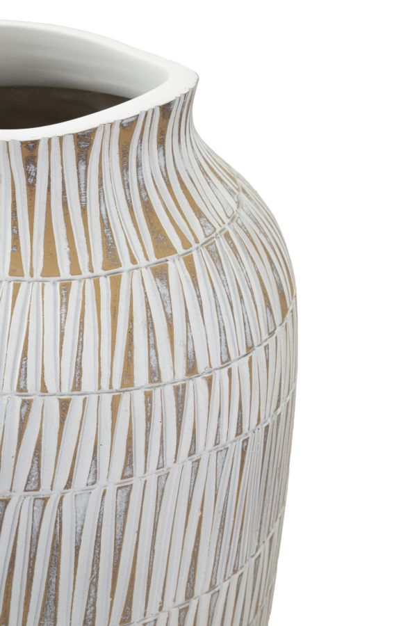 Blumenvase Stiky Gold Weiß 50 cm