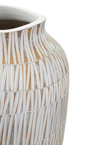 Blumenvase Stiky Gold Weiß 50 cm