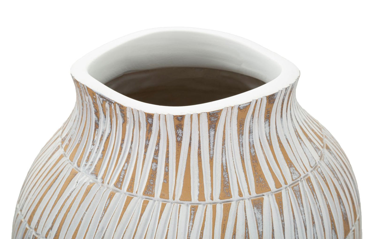 Blumenvase Stiky Gold Weiß 50 cm