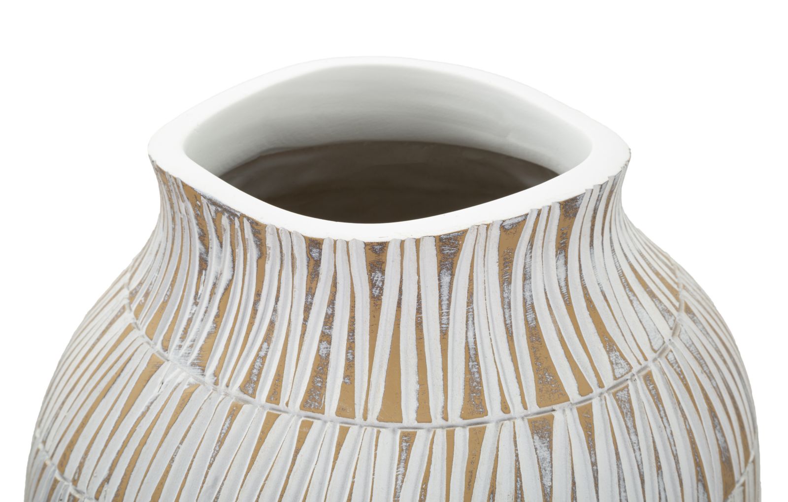 Blumenvase Stiky Gold Weiß 50 cm