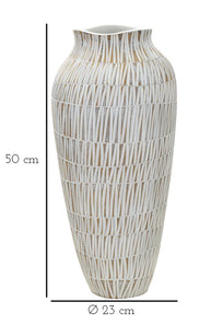 Blumenvase Stiky Gold Weiß 50 cm