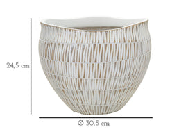 Übertopf Stiky Gold Weiß 24,5 cm