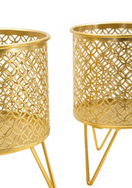 Blumenständer Ceci Gold 2er Set Klein – Pflanzenständer Deko
