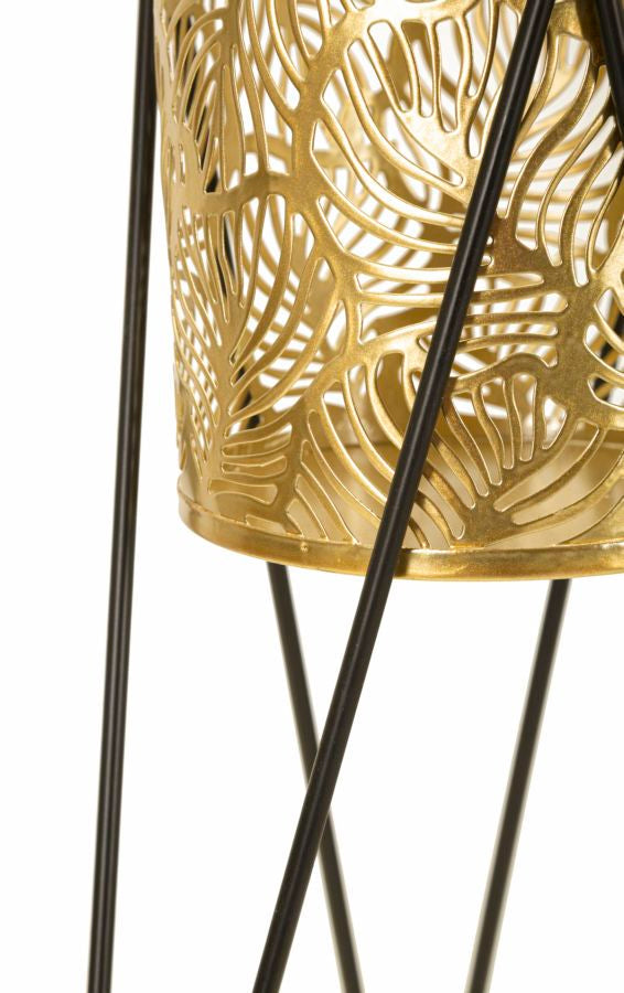 Blumenständer Drak Gold Schwarz 2er Set – Pflanzenständer Deko
