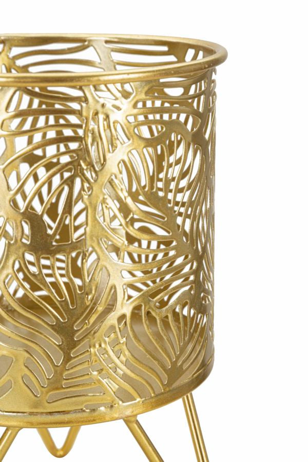 Blumenständer Naty Gold 2er Set Klein – Pflanzenständer Deko