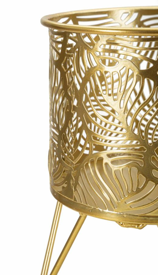 Blumenständer Naty Gold 2er Set Klein – Pflanzenständer Deko