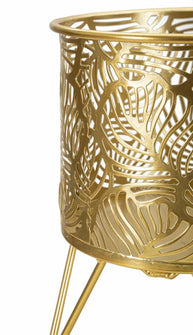 Blumenständer Naty Gold 2er Set Klein – Pflanzenständer Deko