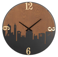 Wanduhr City Schwarz Braun – Wanduhr