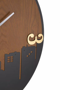Wanduhr City Schwarz Braun – Wanduhr